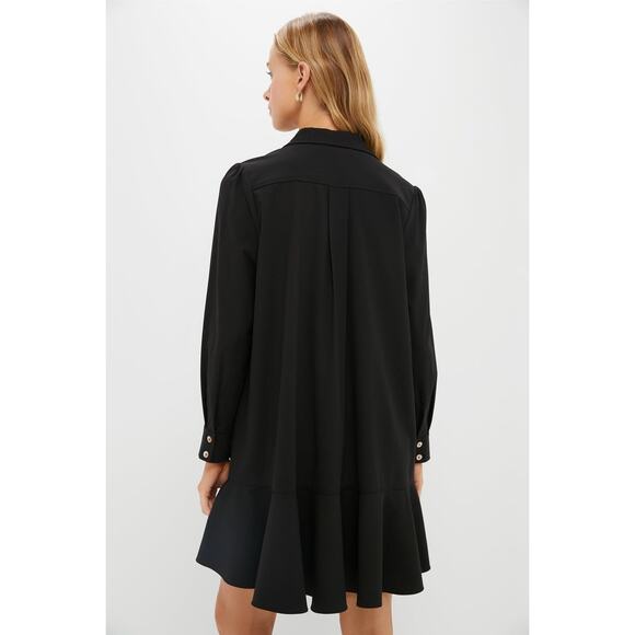 TUCKERNUCK Black Crepe Callahan Shirt Dress Size L NWT Retail $148 Tuckernuck - Picture 2 of 7